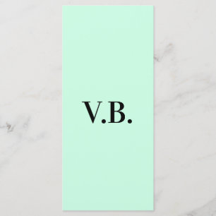 Simple solid colour add name text monogram menu