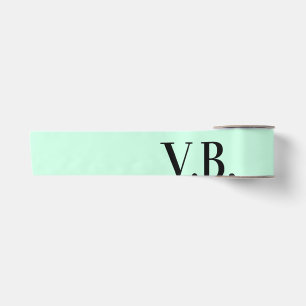 Simple solid colour add name text monogram  satin ribbon