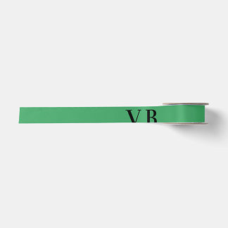 Simple solid colour add name text monogram satin ribbon