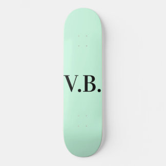 Simple solid colour add name text monogram skateboard