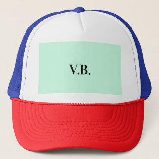 Simple solid colour add name text monogram trucker hat