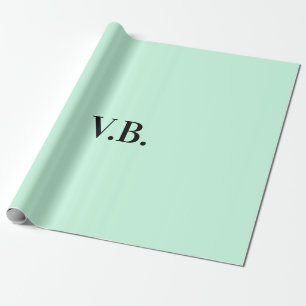 Simple solid colour add name text monogram wrapping paper