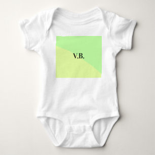 Simple solid colour add name text monogram yellow baby bodysuit