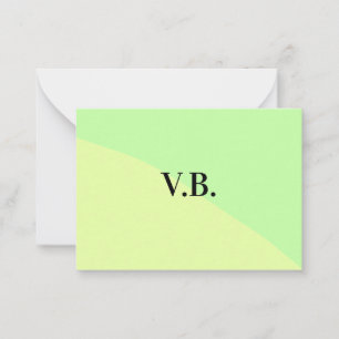 Simple solid colour add name text monogram yellow card