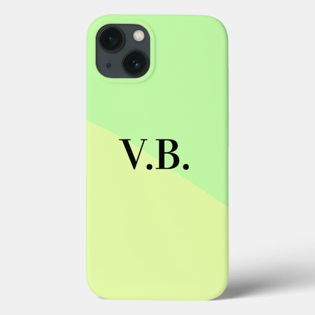 Simple solid colour add name text monogram yellow  Case-Mate iPhone case (Back)