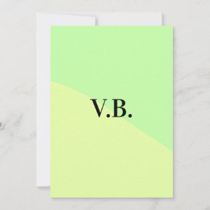 Simple solid colour add name text monogram yellow  invitation