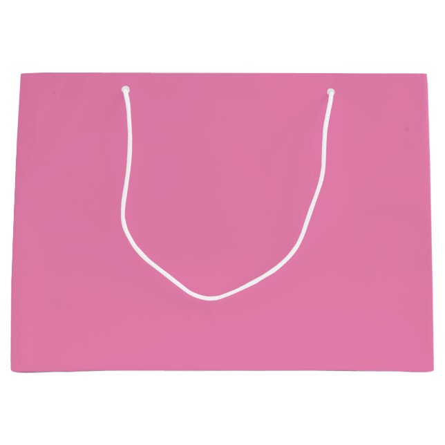 Simple Solid Colour Pink Large Gift Bag (Front)