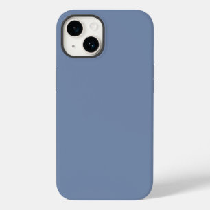 Simple solid colour plain slate blue Case-Mate iPhone 14 case