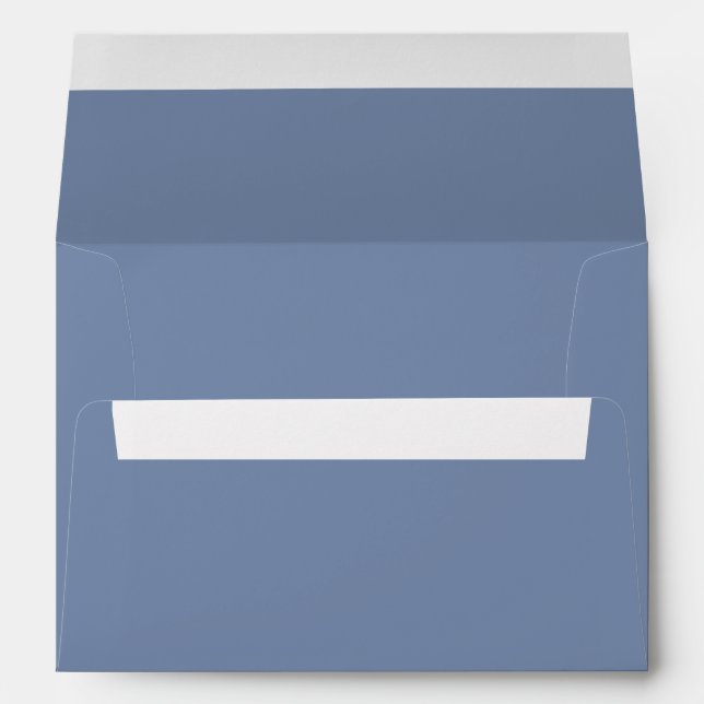 Simple solid colour plain slate blue envelope (Back (Bottom))