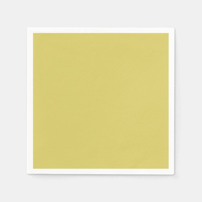 Simple solid colour plain Yellow Acacia Napkin (Front)