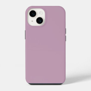 Simple solid mauve mist iPhone 14 case