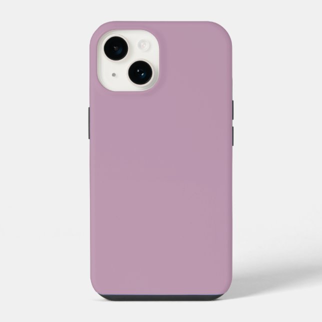 Simple solid mauve mist iPhone case (Back)