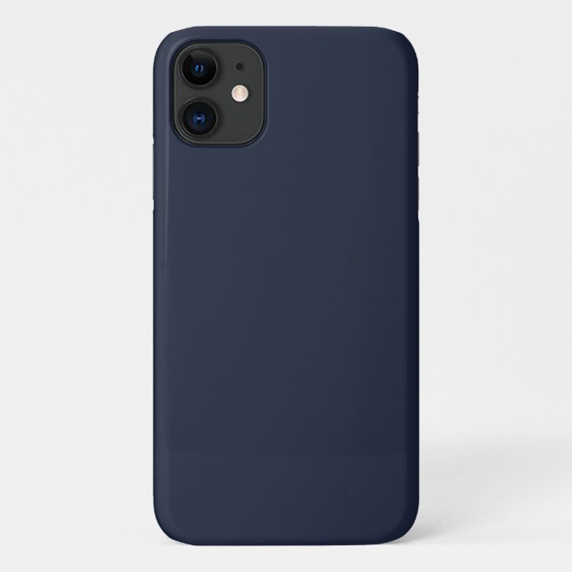 Simple Solid Navy Blue Case-Mate iPhone Case (Back)