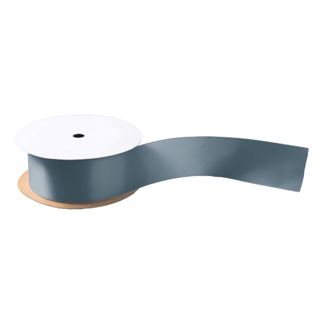 Simple Solid Soft Blue Slate Satin Ribbon (Spool)