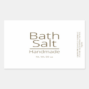 Simple Sophisticated Bath Salt Business Hobby Rectangular Sticker
