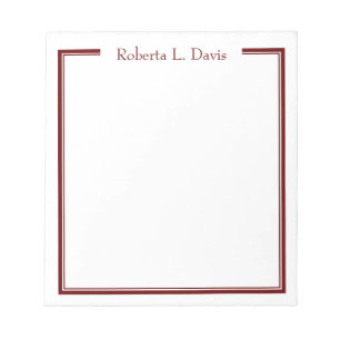 Simple sophisticated lines personalised custom notepad