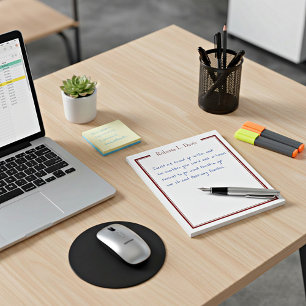 Simple sophisticated lines personalised custom notepad