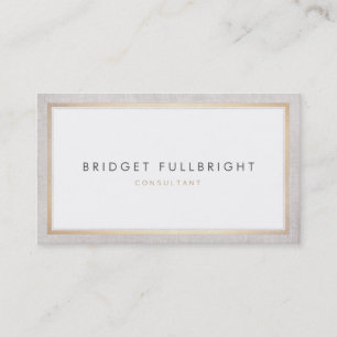 Simple Sophisticated Professional Gold Border Business Card