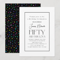 Simple Sophisticated Unisex 50th Birthday Party