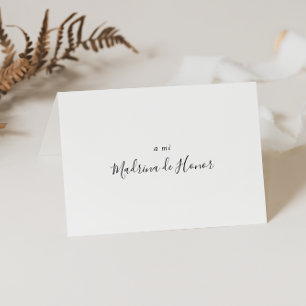 Simple Spanish Bridal Party Thank You