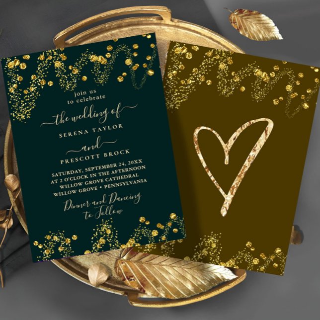 Simple Sparkly Budget Wedding Invitation (Creator Uploaded)