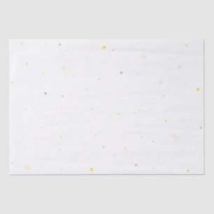 Simple Sparkly Little Colourful Stars White Tissue Paper