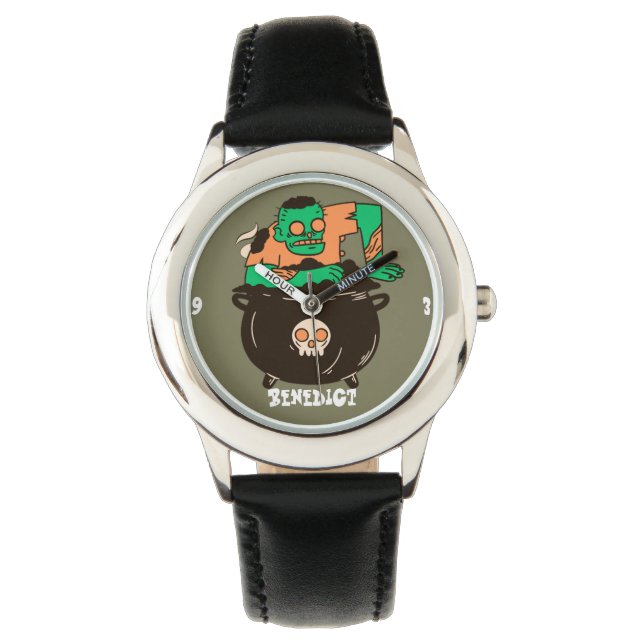 Simple Spooky Halloween Family Ghouls Zombie Watch (Front)