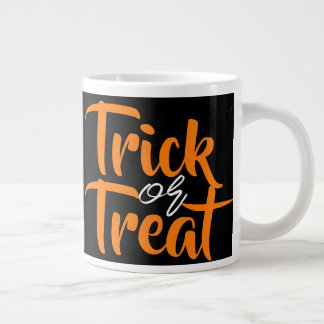 Simple Spooky Trick or Treat Halloween Family Large Coffee Mug