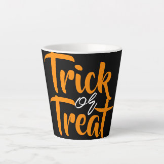 Simple Spooky Trick or Treat Halloween Family Latte Mug