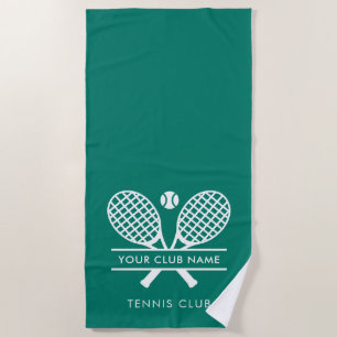 Simple Sports Club Name Tennis Team Any Colour Beach Towel