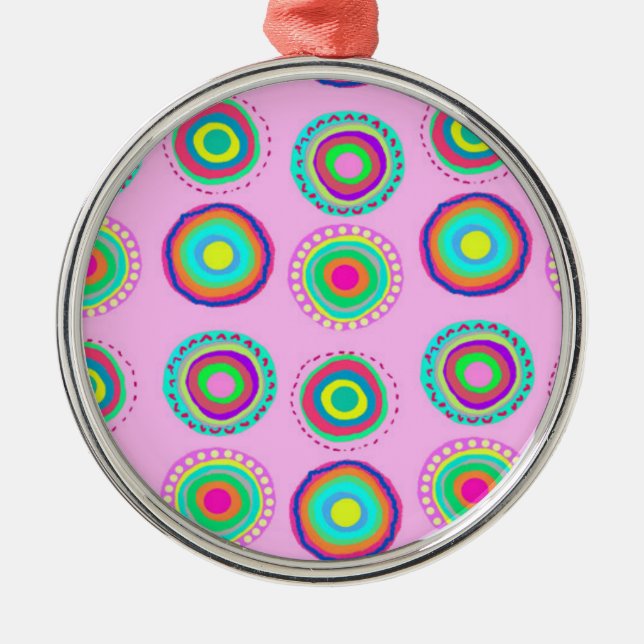 Simple Spots Metal Tree Decoration (Front)