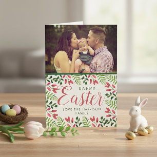 Simple Spring Blossom Custom Photo Happy Easter