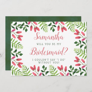 Simple Spring Blossom   Will You Be My Bridesmaid? Invitation