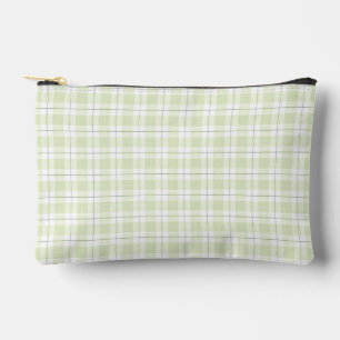 Simple Square Plaid in Greens Accessory Pouch