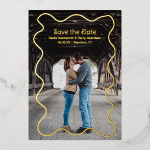 Simple Squiggle Frame Modern Wedding Save the Date
