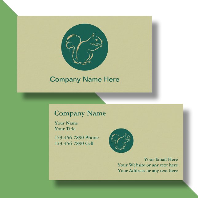Simple Squirrel Business Cards (Creator Uploaded)