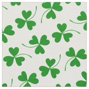 Simple St Patrick's Day Shamrock Pattern - Green Fabric