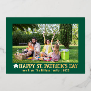 Simple St.patricks day Shamrocks family photo