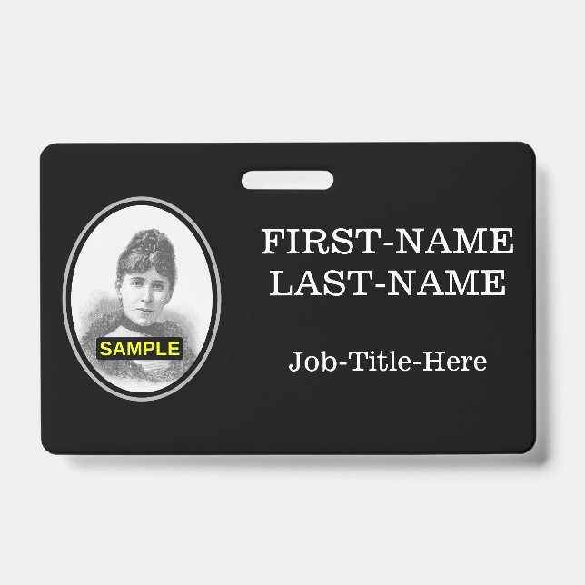 Simple Staff/Employee Portrait Badge ID Badge (Front)