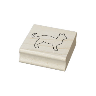 Simple Standing Cat Art Stamp