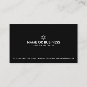 simple star of david business card