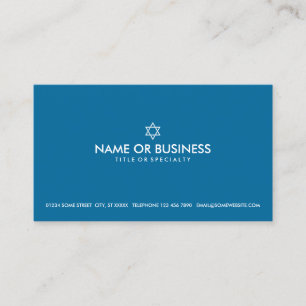 simple star of david business card
