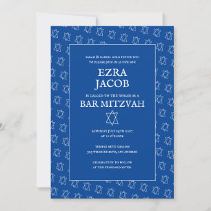 Simple Star of David Custom B'nai Bat Bar Mitzvah  Invitation