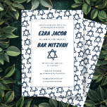 Simple Star of David Custom B'nai Bat Bar Mitzvah  Invitation<br><div class="desc">Perfect card to announce a bar mitzvah, bat mitzvah or other Jewish celebration! Hand made art for you! FULLY CUSTOMIZABLE! Click on “Personalise” above to edit the text. Click "edit using design tool" to adjust the fonts, colours and placements and to delete the back side design if you prefer. Also...</div>