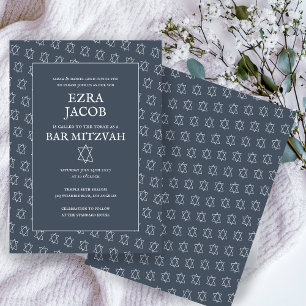 Simple Star of David Custom B'nai Bat Bar Mitzvah  Invitation