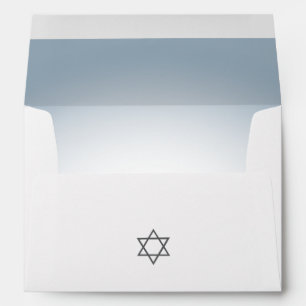 Simple Star of David Modern Return Address Envelope