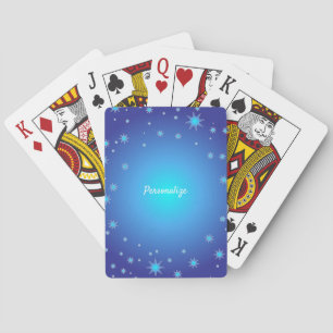 Simple Star Pattern with Blue Sky Personalized Playing Cards