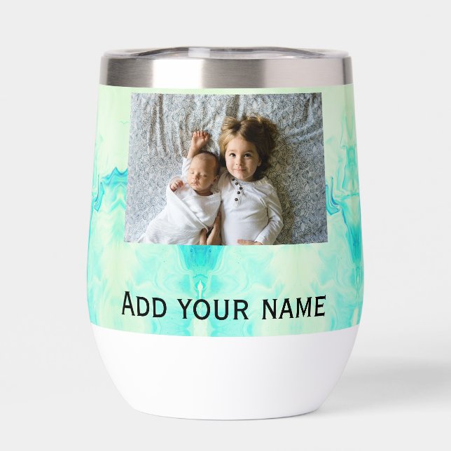 simple star sparkle glitter add photo custom text  (Back)