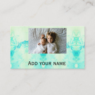 simple star sparkle glitter add photo custom text business card