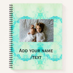 simple star sparkle glitter add photo custom text notebook